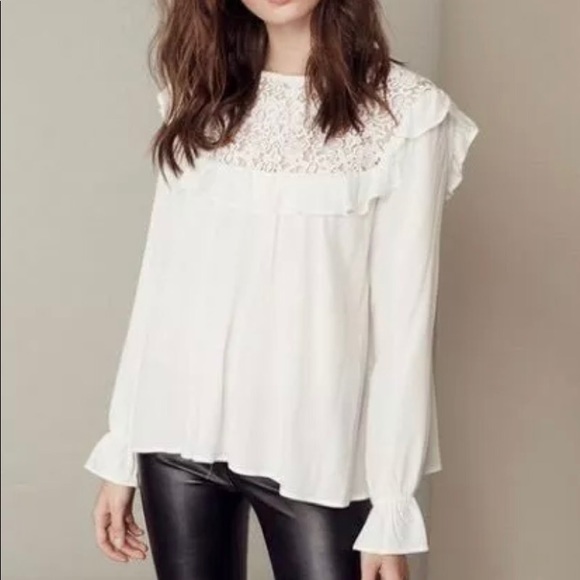 For Love & Lemons Vivian White Lace Top - Picture 2 of 8